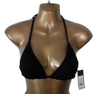 NWT Mossimo Sz M Crochet Halter Bikini Top